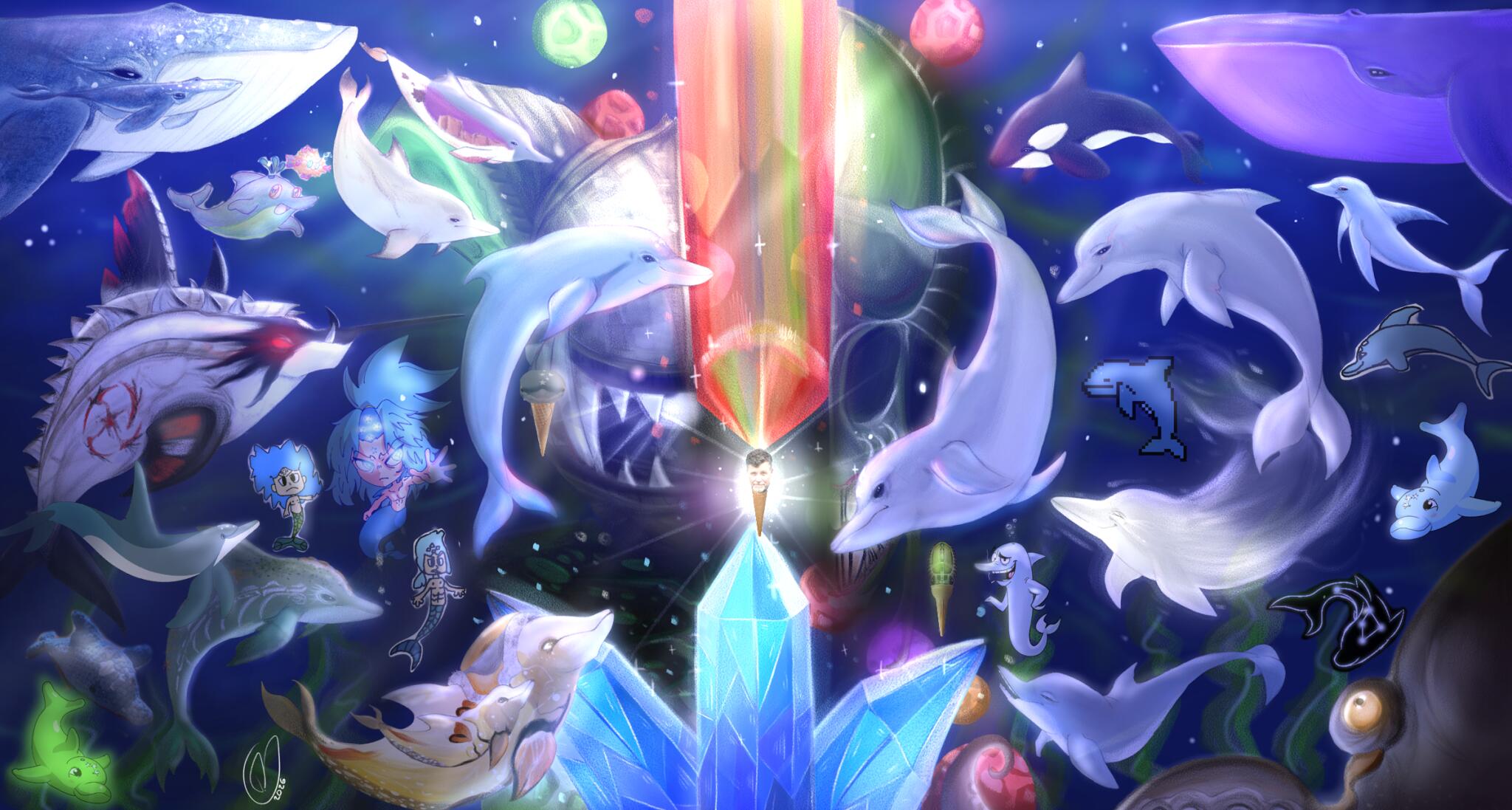 Discovery splash banner for Ecco the Dolphin Discord server