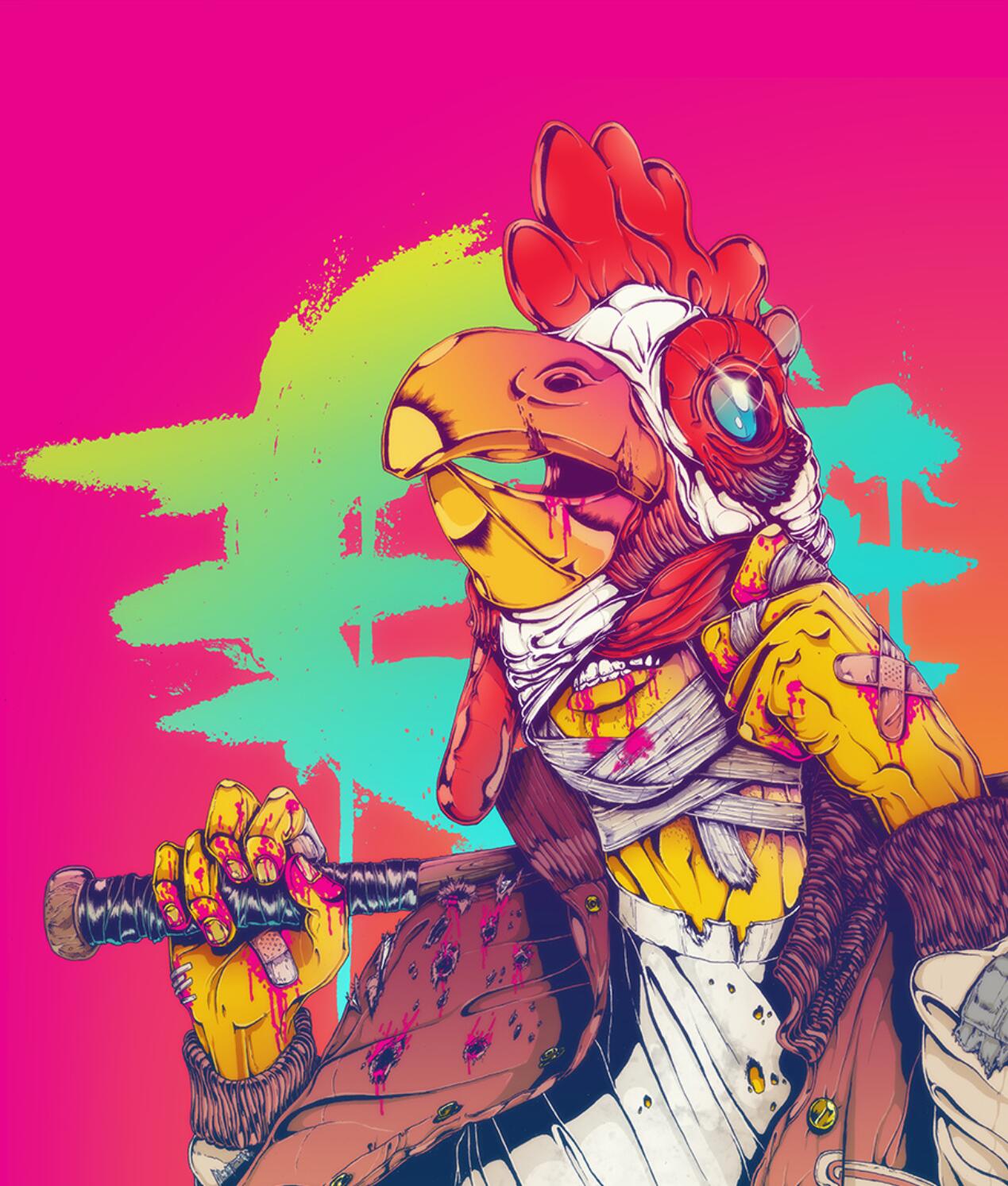 Discovery splash banner for Hotline Miami Discord server