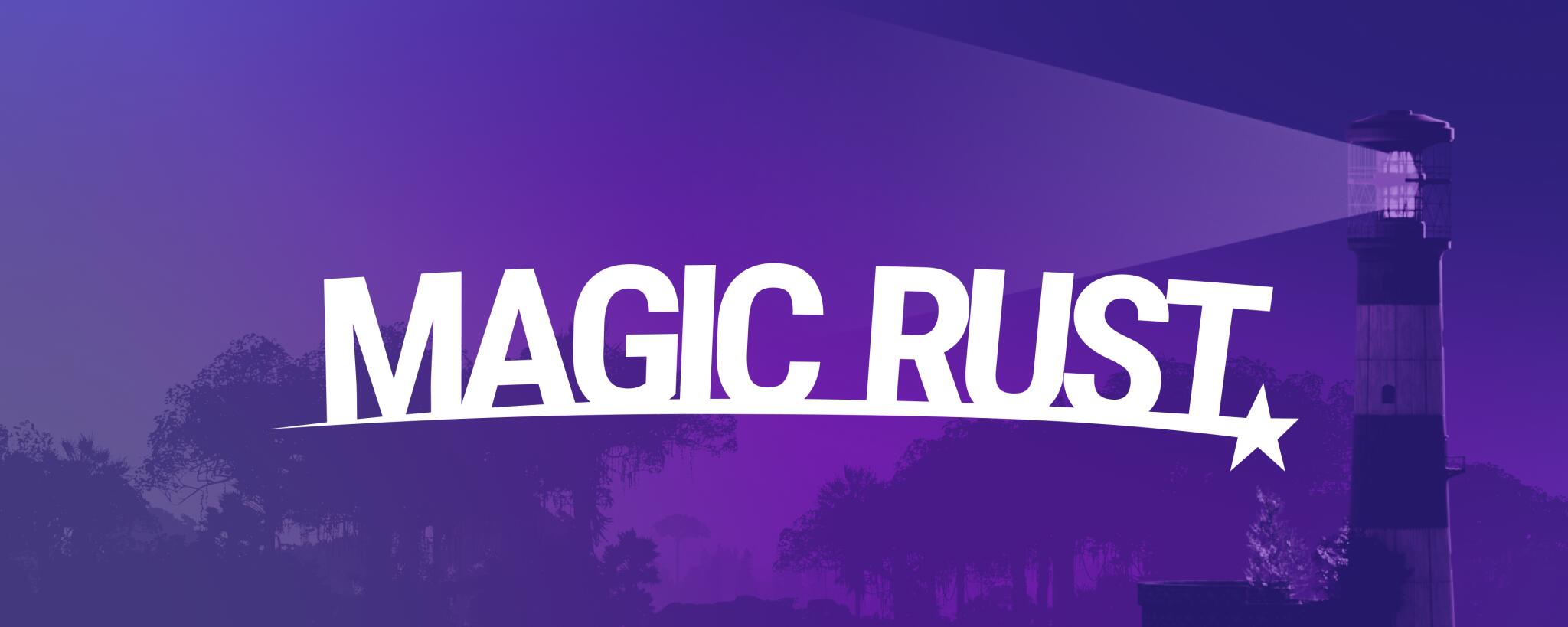 Discovery splash banner for MAGIC RUST Discord server