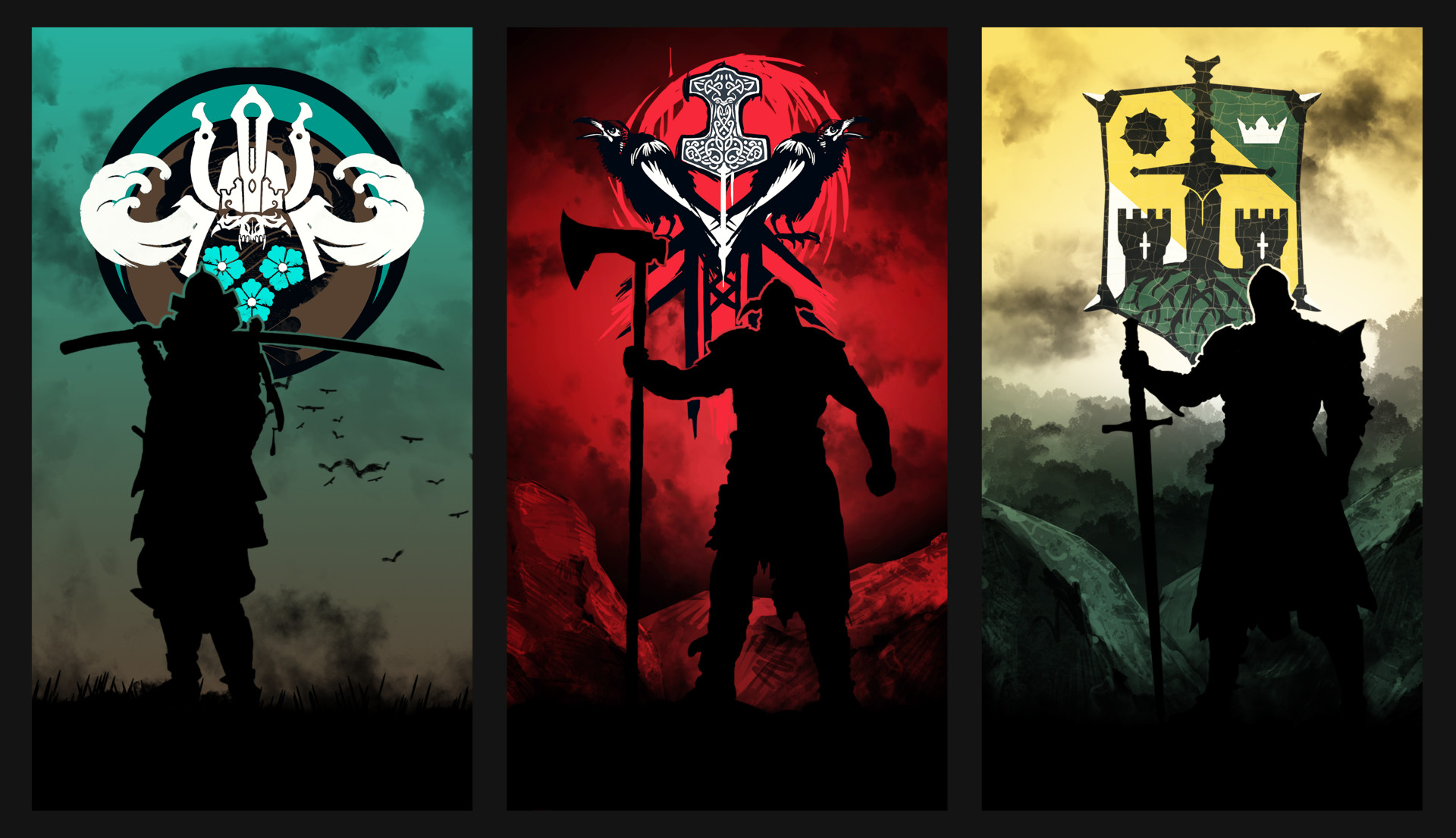 Discovery splash banner for 快樂戰魂 For Honor Discord server