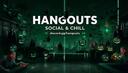 Discovery splash banner for Hangouts | Social • Chill • Anime • Gaming • Memes • Emojis • Fun Discord server