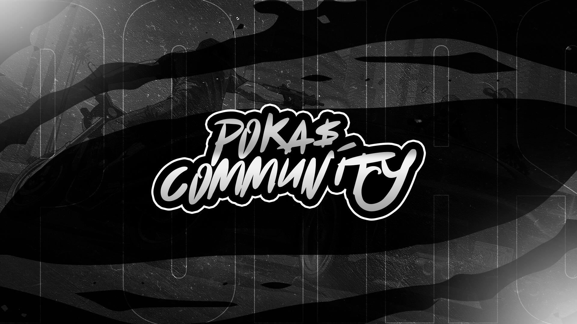 Discovery splash banner for Poka$ Community #10k 🌴 Discord server